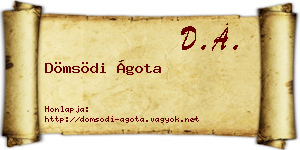 Dömsödi Ágota névjegykártya